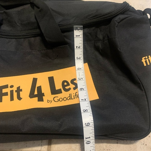 GoodLife Fitness "Get Fit 4 Less" Black Duffel Gym Bag - Picture 10 of 11